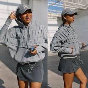 Free People Movement Pick It Up Hoodie In Heathered Gray